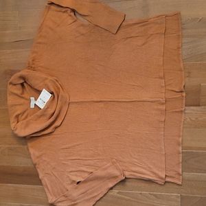 NWT Status by Chenault mustard yellow rust dolman long sleeve light sweater
